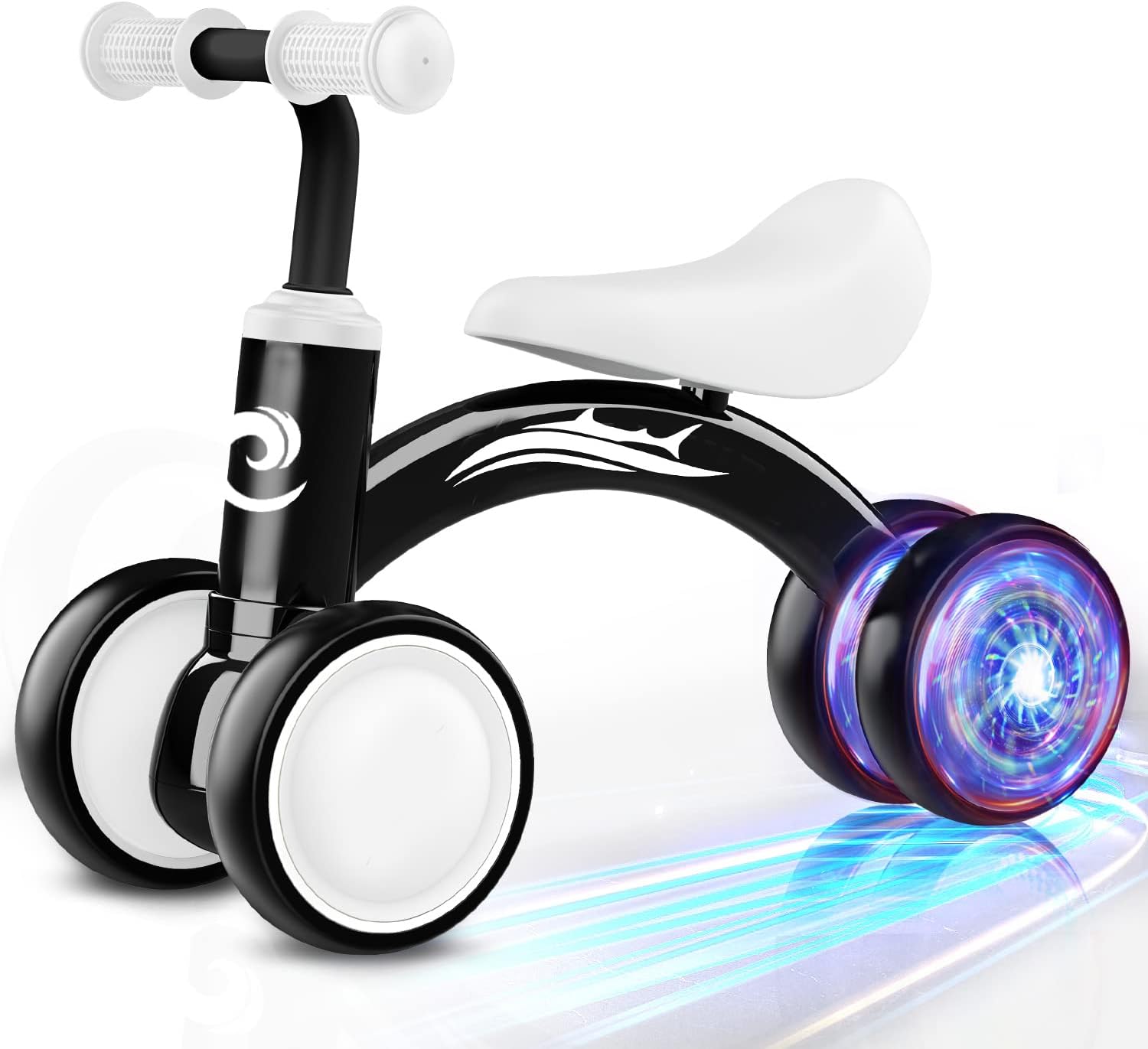 Gamfeiny Colorful Lighting Baby Balance Bike Toys for 1 Year Old Boy Girl Gifts
