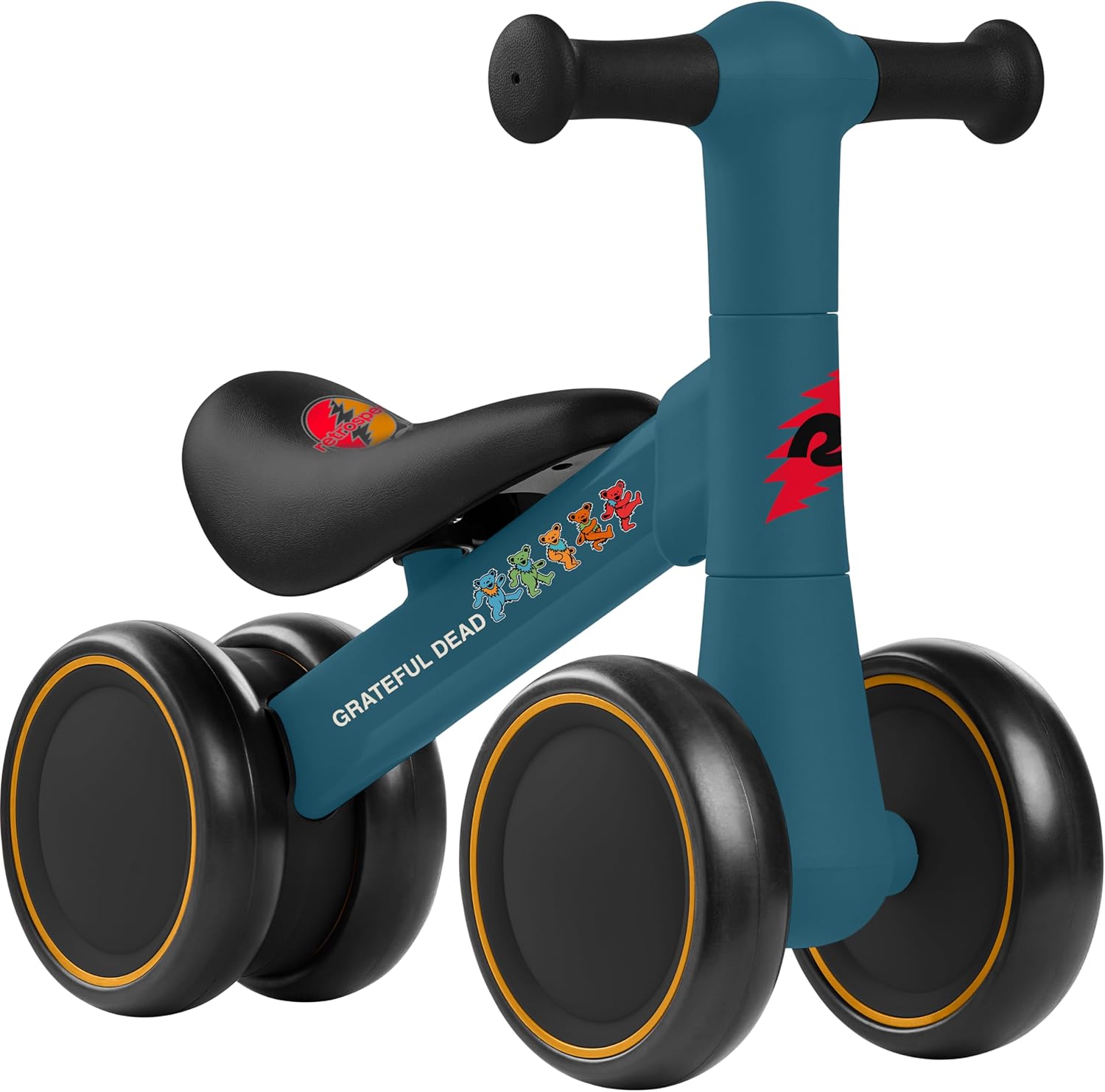 Retrospec Cricket 2 Baby Walker Balance Bike with 4 Wheels - Safe Learning Toy