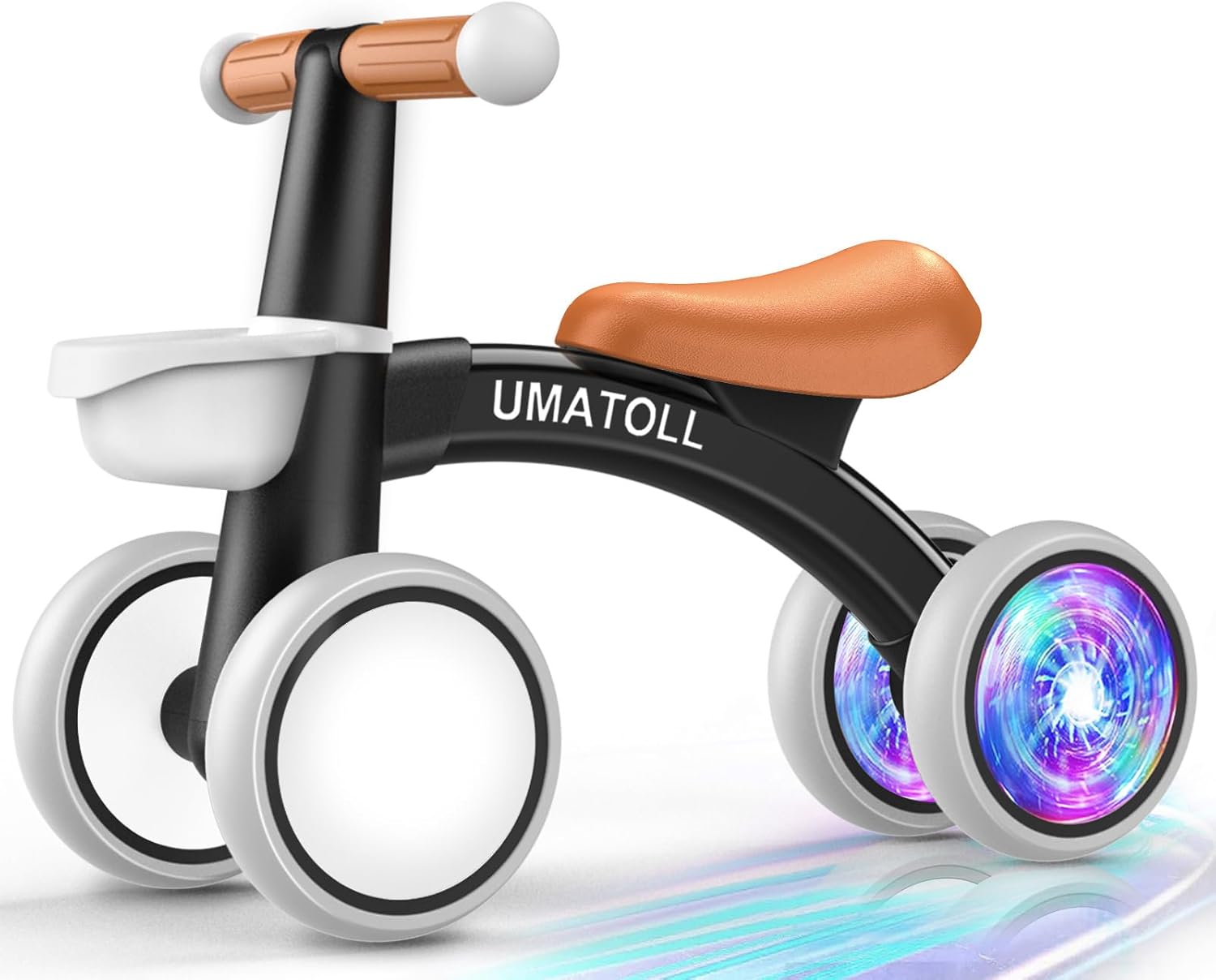 Umatoll Colorful Lighting Baby Balance Bike Toys for 1 Year Old Boys Gifts