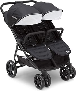 Jeep Destination Ultralight Side x Side Double Stroller, Midnight