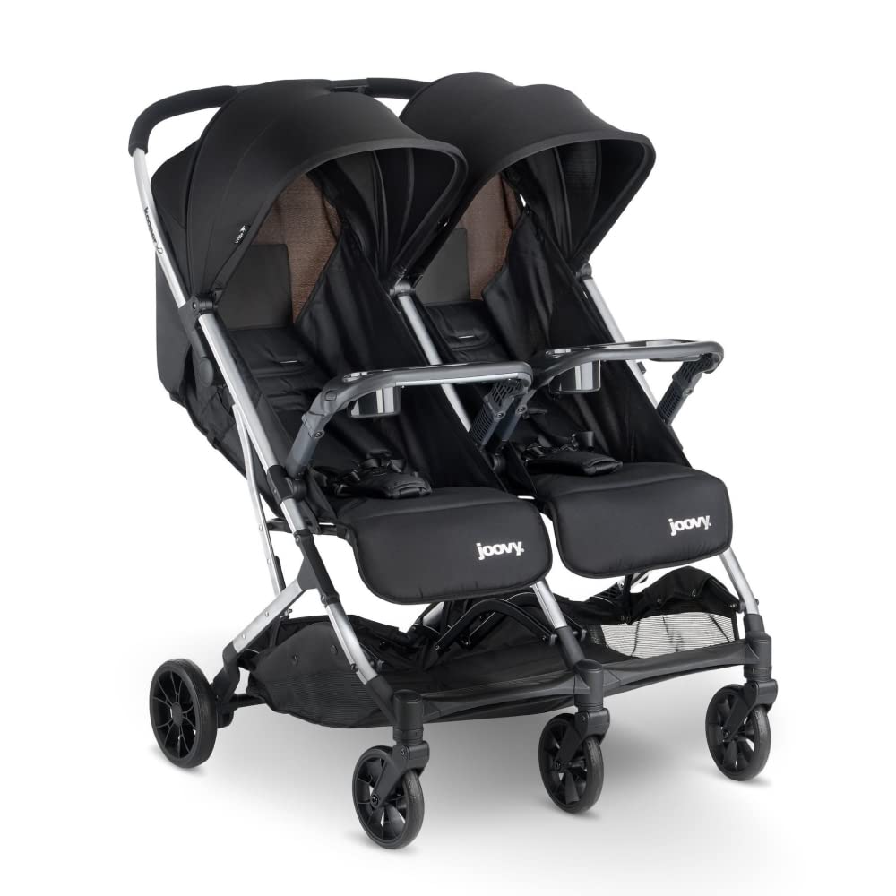 Joovy Kooper X2 Double Stroller, Lightweight Travel Stroller, Compact Fold