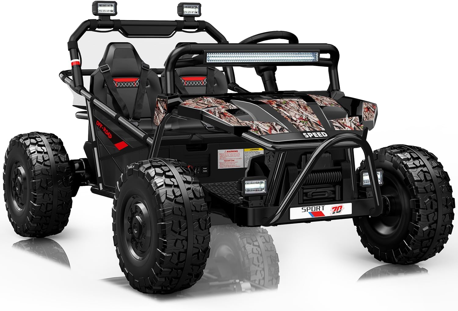 First Ride On 36V Kids Ride On UTV, 2-Seater 400W Electric Car