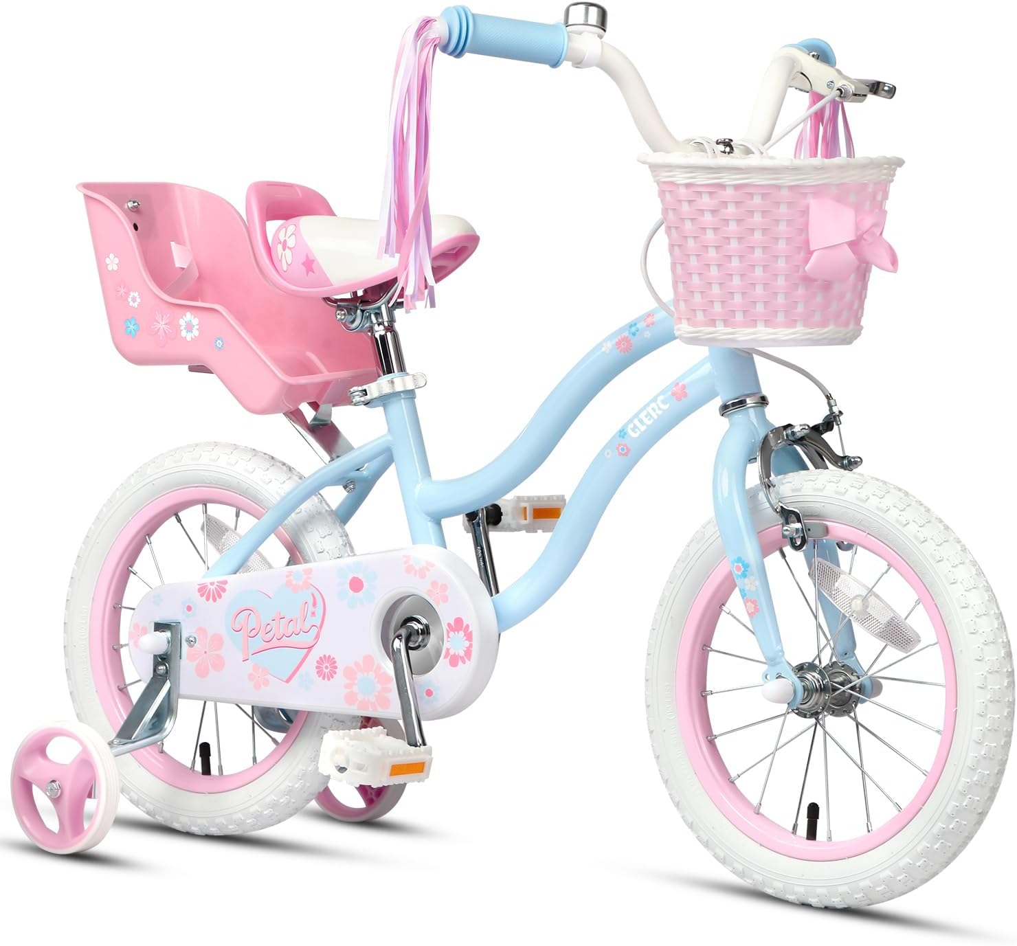 Glerc Petal Girls Bike 12-18 Inch for Ages 2-9, Kids Bike