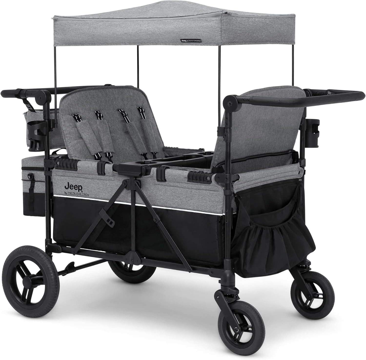 Jeep Wrangler Deluxe 4 Seater Stroller Wagon by Delta Children