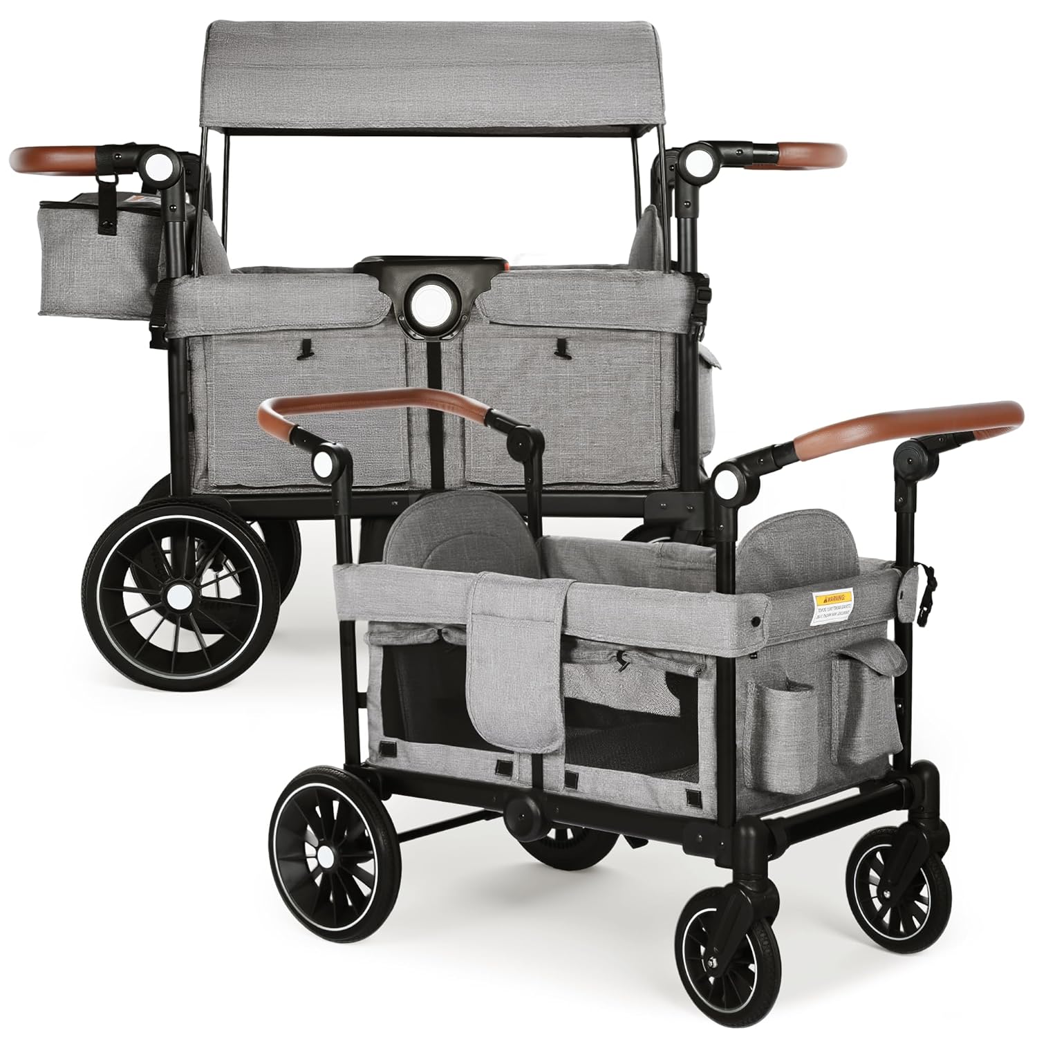 TODEFULL Wagon Stroller for 2 Kids, Foldable Kids Wagon Cart Featuring