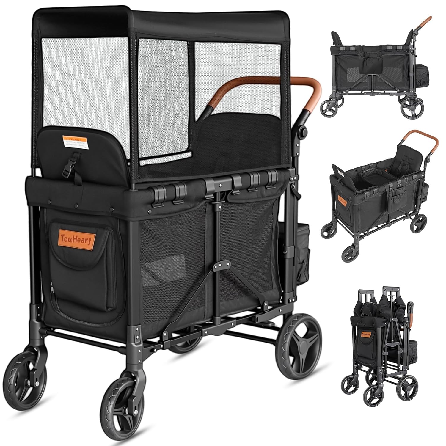 JML002 Wagon Stroller for 2 Kids - Double Seater Push Stroller