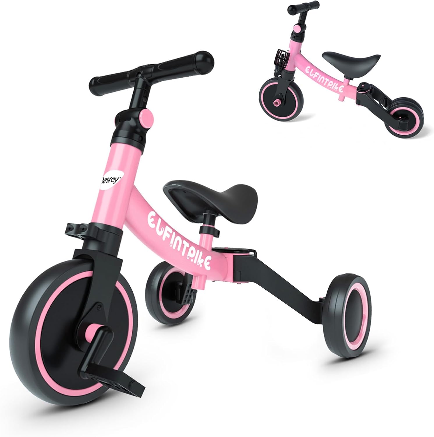 Besrey 5 in 1 Toddler Bike for 1 Year to 4 Years Old Kids