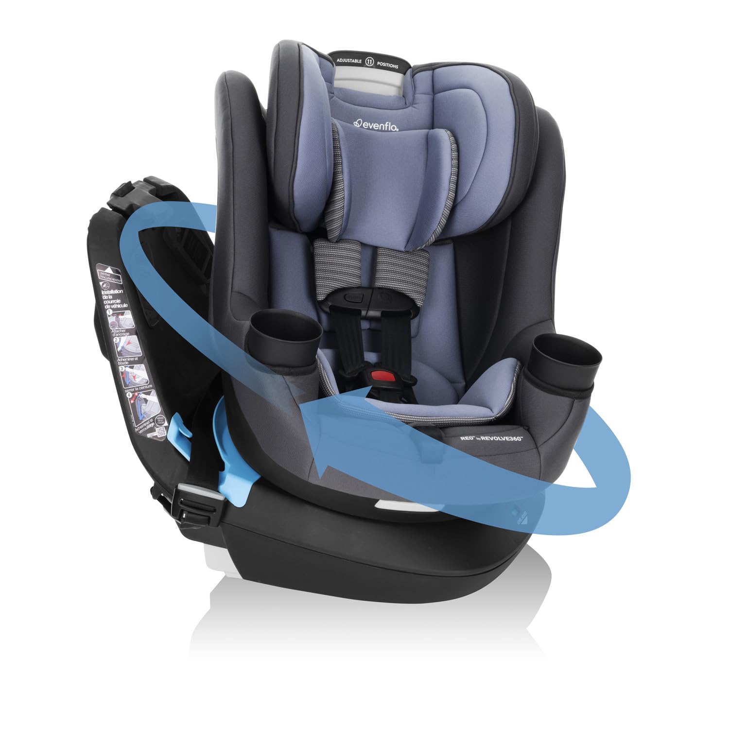 Evenflo REO by Revolve360 Rotating 2-in-1 Convertible Car Seat