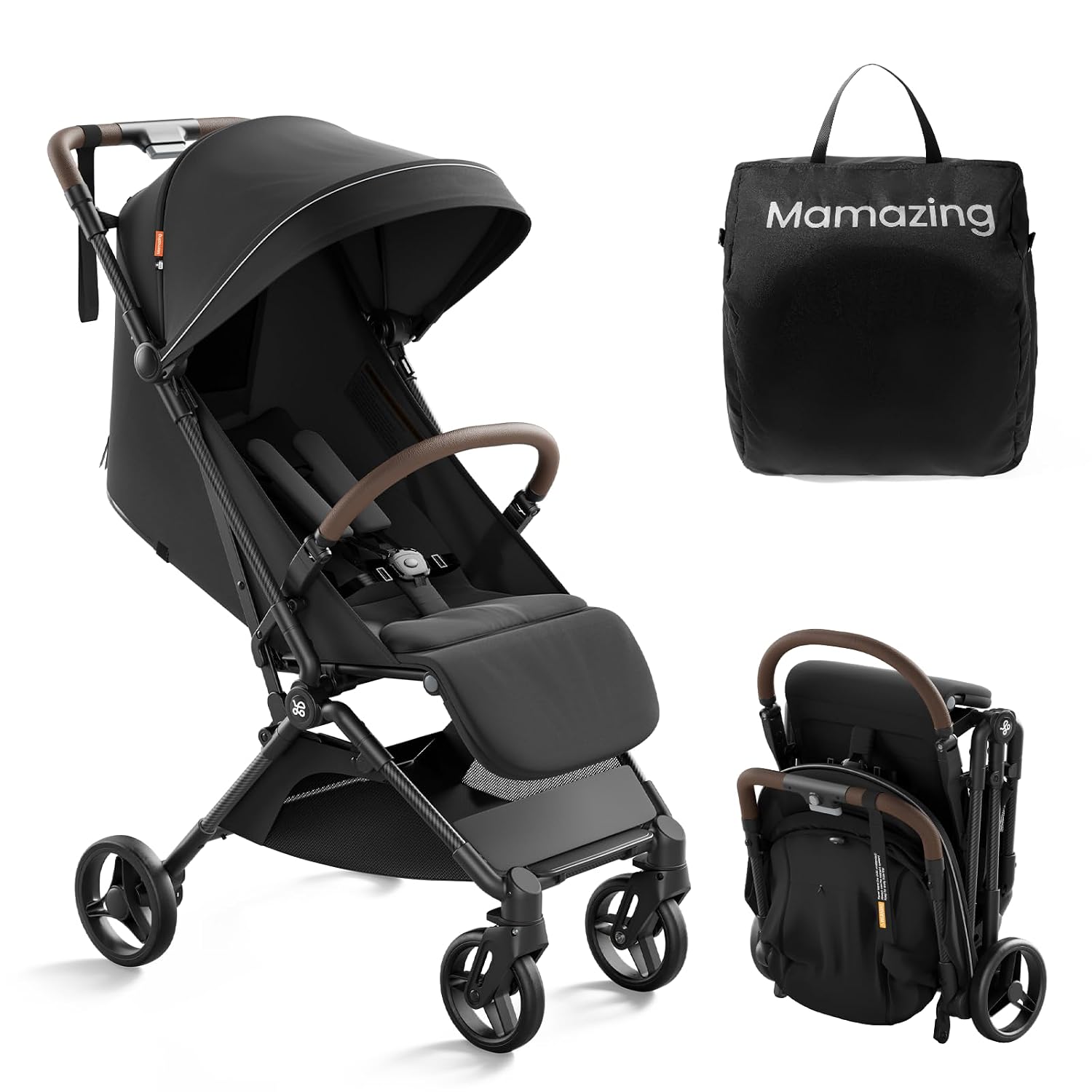 MAMAZING Ultra Air Lightweight Baby Travel Stroller with Carbon Fiber Frame