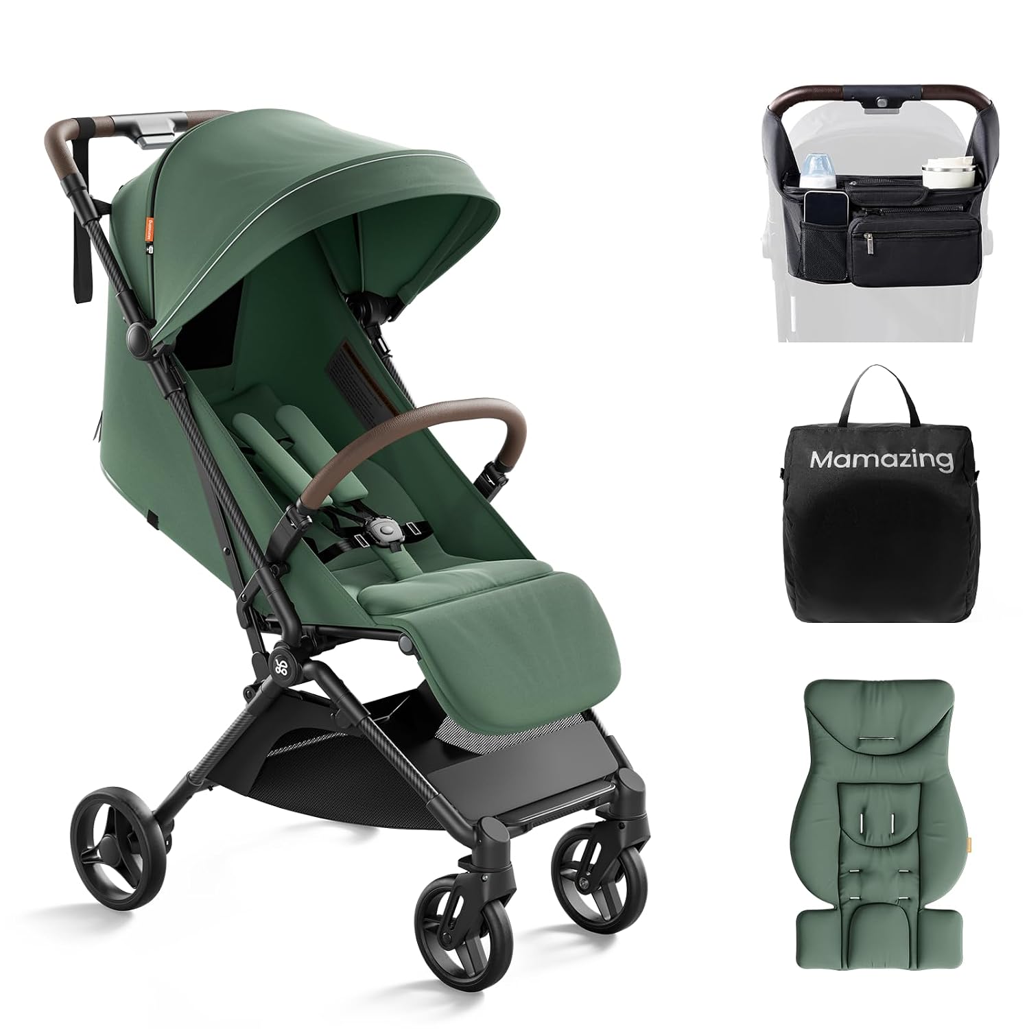 MAMAZING Ultra Air Lightweight Baby Travel Stroller with Carbon Fiber Frame